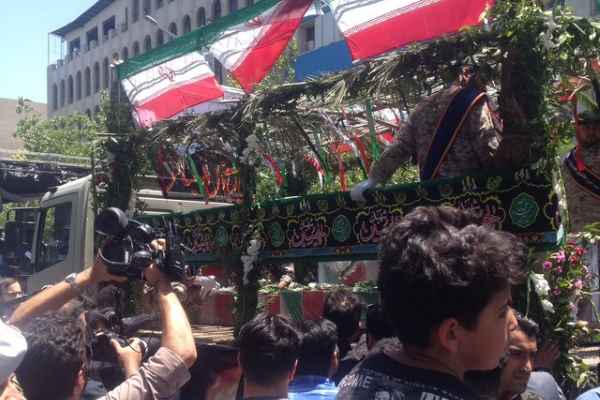 گزارش مراسم تشییع پیکر شهدای ترور در تهران