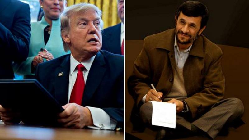 نامه‌ی دونالد احمدی نژاد به محمود ترامپ