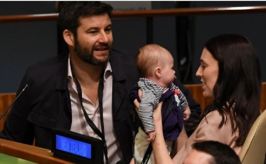 تصاویری از حضور خانم نخست‌وزیر و نوزادش در سازمان ملل