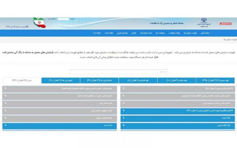غایبان سامانه دسترسی آزاد اطلاعات؛ از آستان تا نظامیها