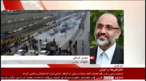 مهدی خزعلی در بی‌بی‌سی: نه به آتش و تخریب