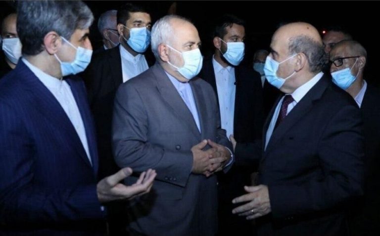 ظریف در فرودگاه بیروت