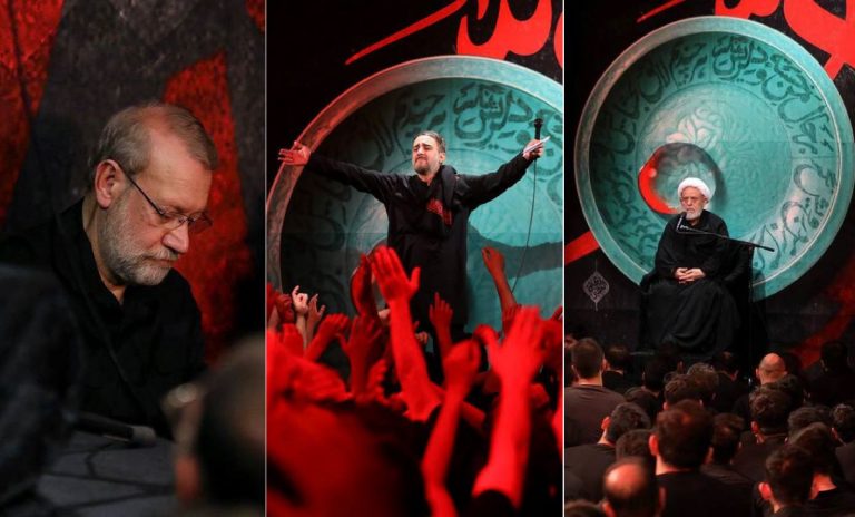 شرکت علی لاریجانی در هیات شیخ حسین انصاریان و محمدحسین پویانفر