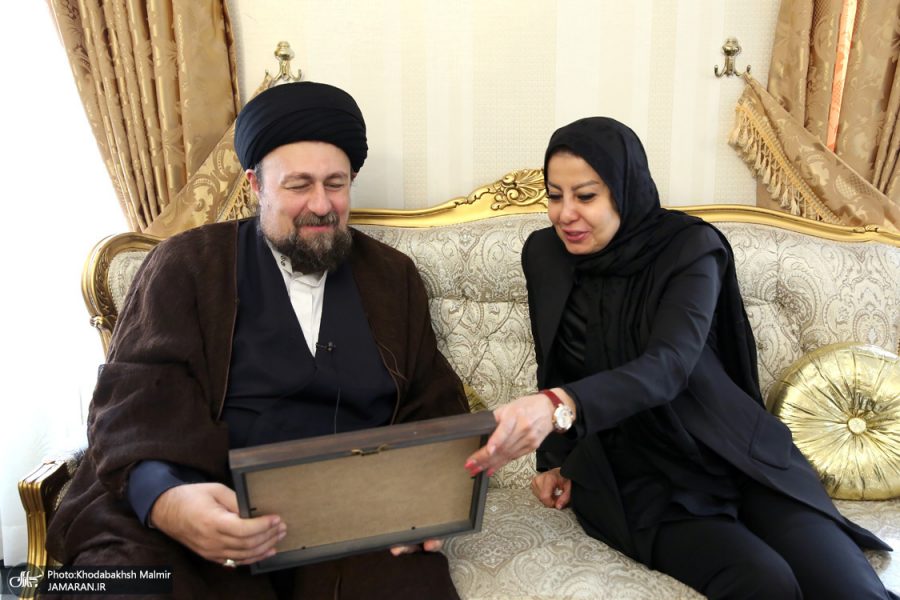 حضور حسن خمینی در منزل سفیر فلسطین در ایران [+تصاویر]