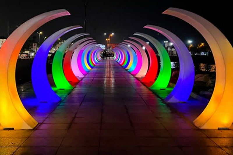 افتتاح تونل نور در بلوار ساحلی بندرعباس