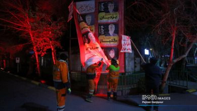 پاک‌سازی شهر اصفهان از تبلیغات انتخاباتی توسط ۲۴۰۰ پاکبان