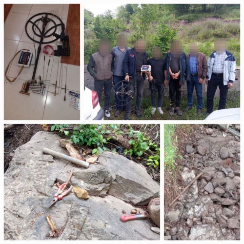 کشف دستگاه فلزیاب و دستگیری هفت حفار غیرمجاز در رودبار