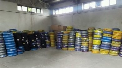 کشف انبار احتکار ۵۴۶ میلیاردی لاستیک خودرو در هرمزگان